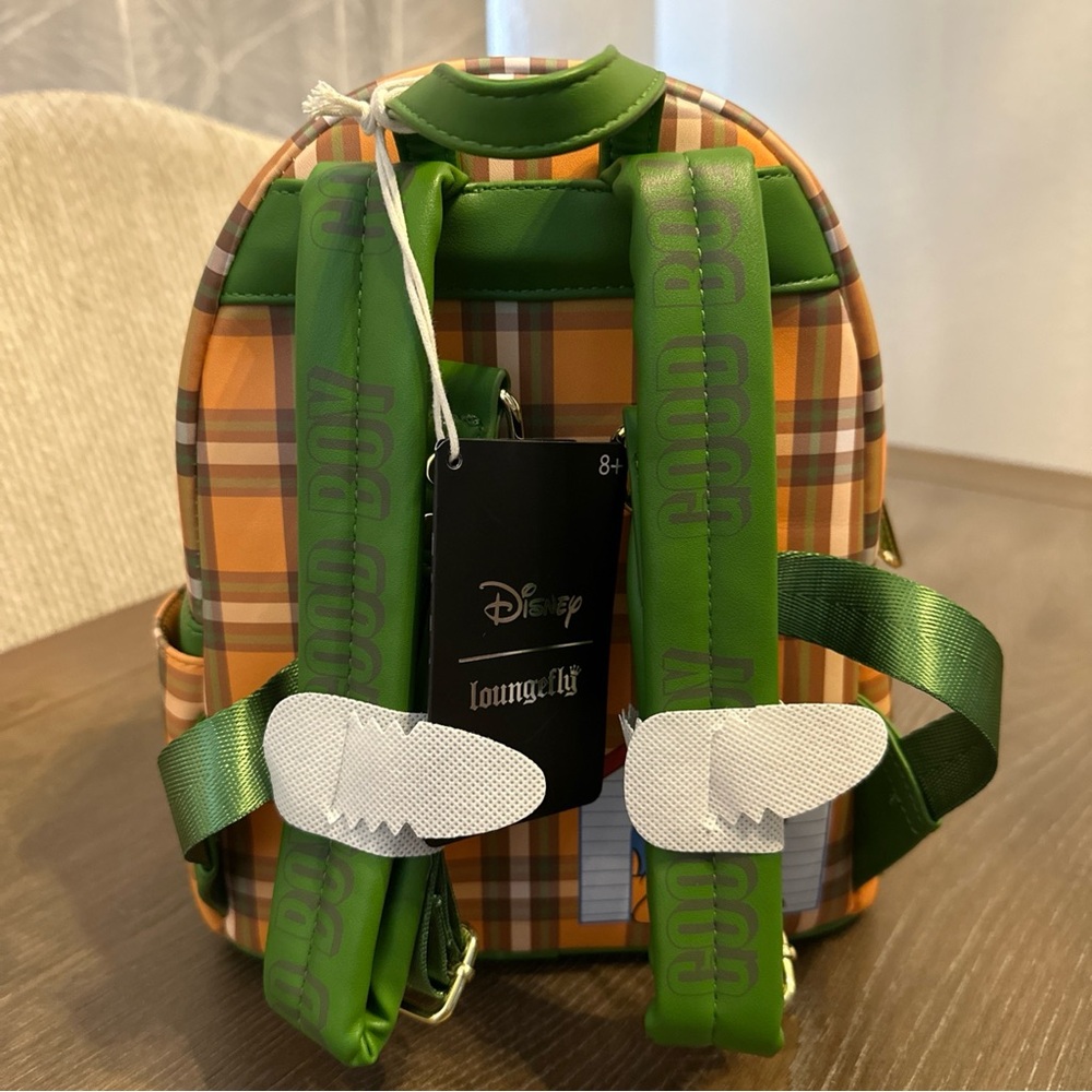 NWT Disney Loungefly Pluto 95th Anniversary Plaid Backpack Moveable Ears Fuzzy - Picture 5 of 10